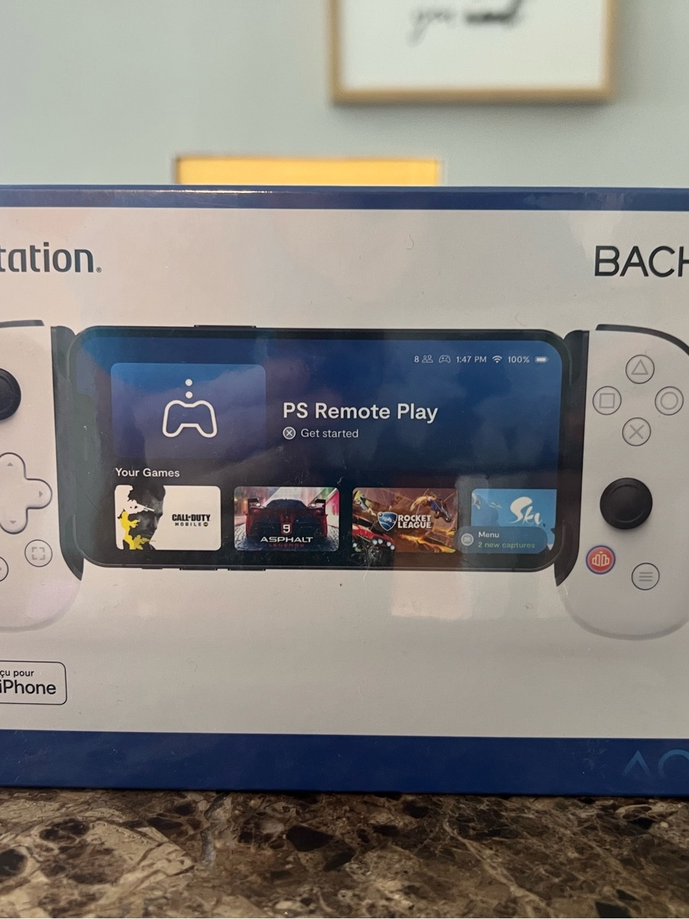 Sony PS Remote Play Handheld Controller – White and Black Accents